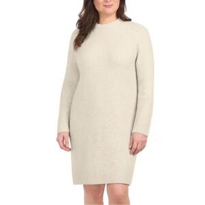 Dalia Women’s Beige Mix Mock Neck Sweater Dress – XXL – NWT